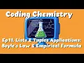 Ep11 Python for Chemistry Lists Tuples with Real Chemistry Problems