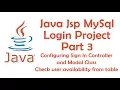 Configuring Sign In Controller Java Jsp MySql login Project Part 3