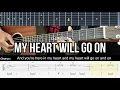 My Heart Will Go On - Celine Dion EASY Guitar Lessons TAB