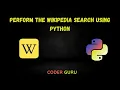 Wikipedia search using python
