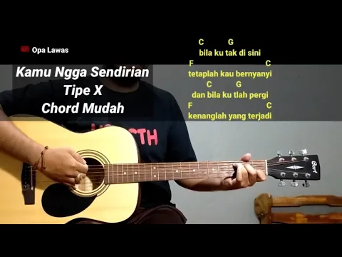 Download MP3 Kunci Gitar Kamu Ngga Sendirian - Tipe X Chord Gampang