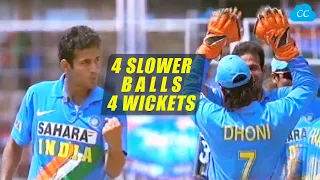 Irfan Pathan's 4 Slower Balls - 4 Wickets vs England 2006 !!