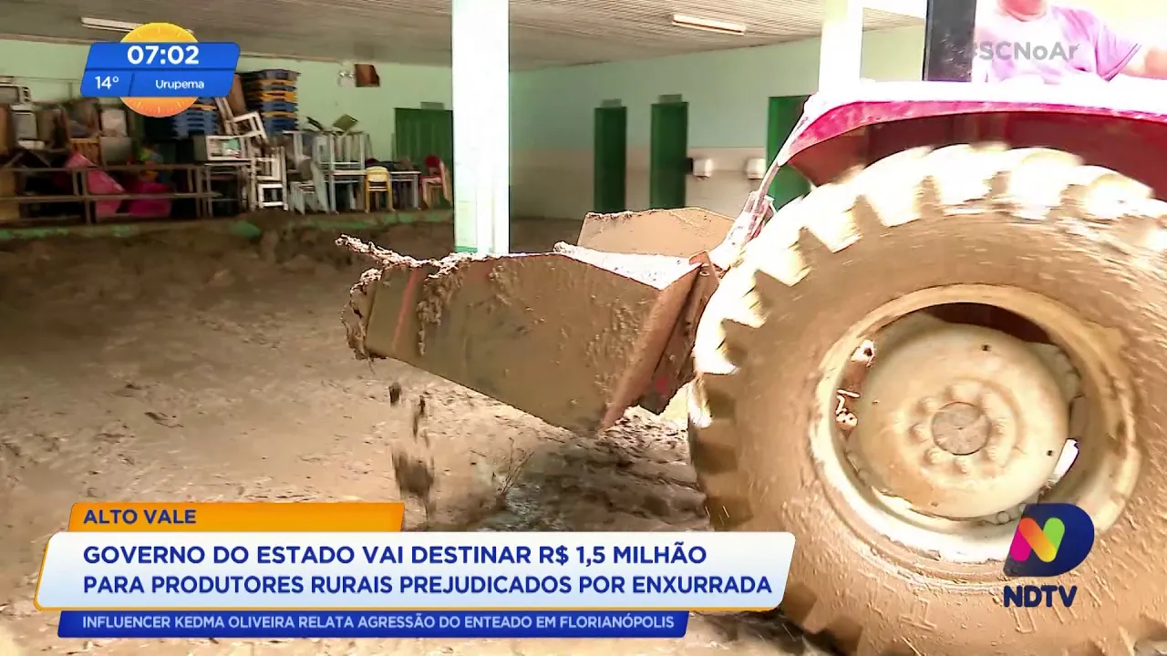 Alto Vale: Governo do Estado vai destinar verba para produtores rurais prejudicados por enxurrada