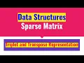 Sparse Matrix Triplet Representation Transpose of Triplet Form Data Structures JAcademy