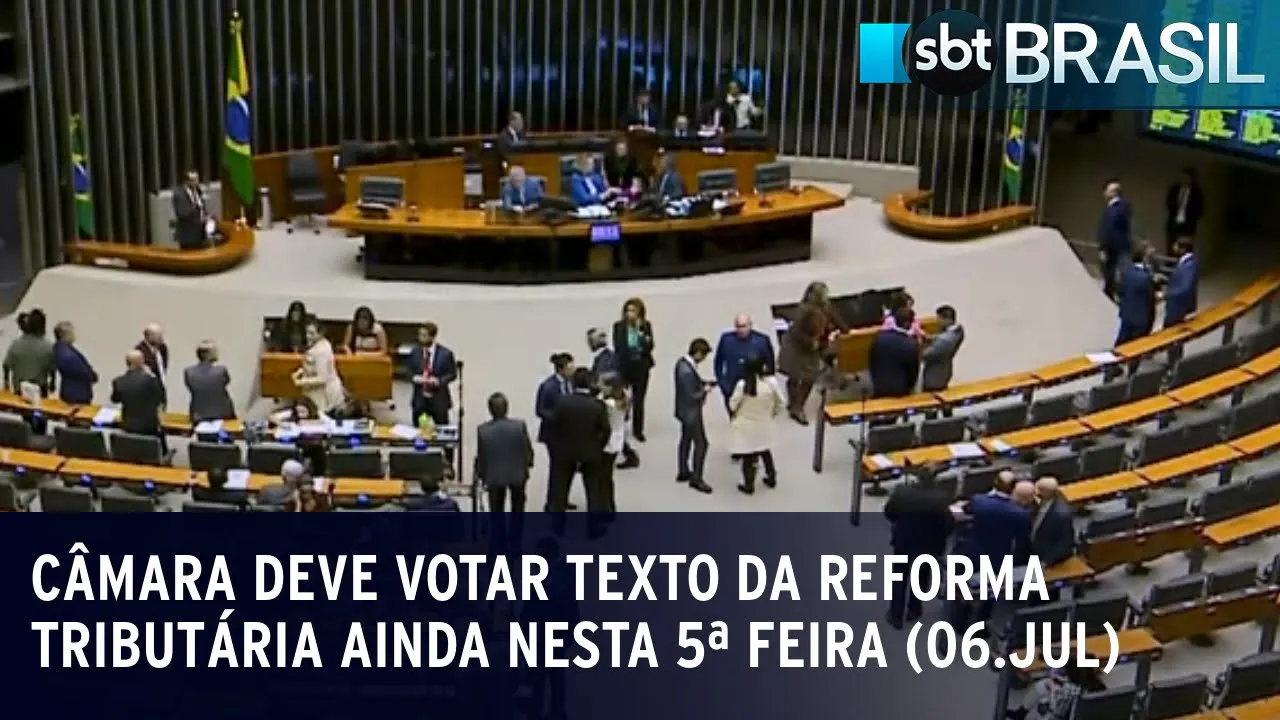 Câmara deve votar texto da reforma tributária ainda nesta 5ª feira (06.jul) | SBT Brasil (06/07/23)
