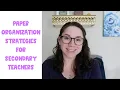 Paper Organization Solutions for Teachers