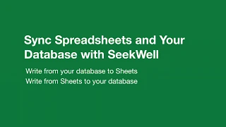 Sync Your Database with a Google Sheet