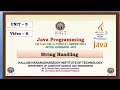 JAVA UNIT 5 STRINGS 6
