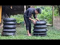 Download Lagu Homeless boy and poor girl pick berries to sell, beg for motorbike tires and grow vegetables