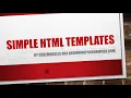 Simple Javascript HTML Template