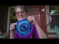 Front Porch Chat No 4 Granny Squares Color Combos Yarn from Herrschners Underbed Storage Tour