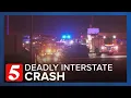 One dead after Jeep crashes into interstate work crew
