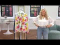 Studio Park x Terri Conn Clip Jacquard Chiffon Blouse on QVC