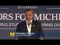Highlights UM-Dearborn Victors for Michigan Campaign Celebration