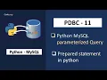 Python MySQL Execute Parameterized Query using Prepared Statement Python MySQL Tutorial