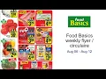 Food Basics weekly flyer circulaire Aug 06 - Aug 12