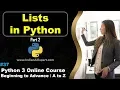 Lists in Python list Part 2 Python 3 Online Course A to Z in Hindi