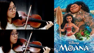 disney songs how far ill go with score moana violin duet playalong