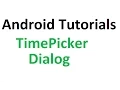 Android Studio Tutorials - 29 TimePickerDialog