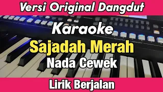 Download Karaoke - Sajadah Merah Nada Cewek Dangdut Lirik Berjalan | Karaoke Qasidah MP3
