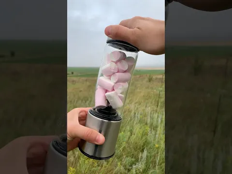 Mini blender Marshmallows🥛milkshake Outdoors #shorts #shortvideo #ytshorts #food