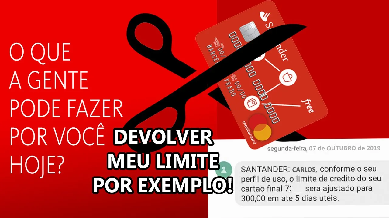 PORQUE O SANTANDER REDUZIU O LIMITE DO MEU CARTÃO DE CREDITO: DICAS DE COMO EVITAR CAIR NESSA