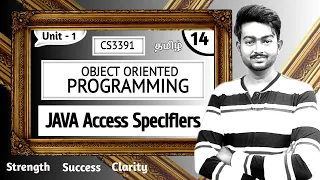 Java Access Specifiers in Tamil Object Oriented Programming in Tamil Unit 1 Java in Tamil CS3391