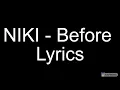 NIKI - Before Lyrics