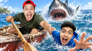 أنا وعبدة أخويا فى لعبة السفر الطويل فى البحر .. وقعنا من الشلال! 😱🌊 | Oar'some Adventures