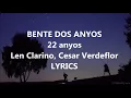 22 Anyos - Len Clarino, Cesar Verdeflor lyrics