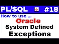 Tutorial System defined exceptions with Simple Examples