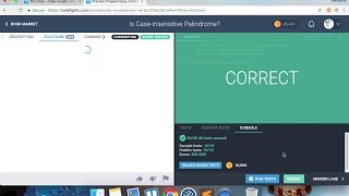 Is Case-Insensitive Palinrome - Codefights