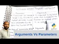 Difference Between Parameters and Arguments Program Example Hindi Python Beginners Program