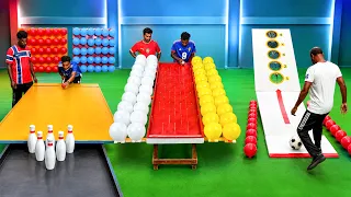 Bowling precision, tricky pathways, and football accuracy - all packed into one challenge