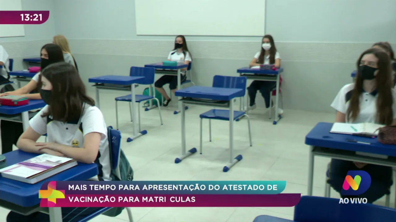 Prazo de apresentação do atestado de vacina para matrículas é prorrogado
