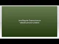 Java Regular Expressions to Validate phone numbers
