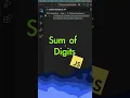 Sum of Digits in JS