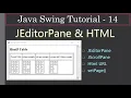Display Html Page via JEditorPane Java Swing Tutorials