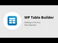WP Table Builder - Adding a Link in Text Element