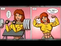 muscle growth - girl-comic