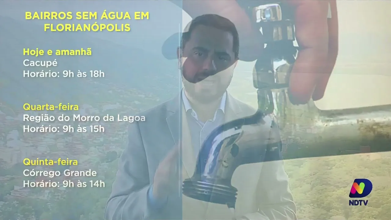 Alerta: possível interrupção de água em bairros de Florianópolis esta semana