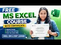 Free Microsoft Excel Course with FREE Certificate 2026 Beginner to Certified