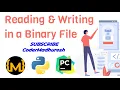 Reading Writing in a Binary File in Hindi Python Lecture 33 pickle module serialisation