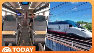 Amtrak Unveils New High-Speed Acela Trains Get an Inside Look