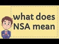 what does NSA mean