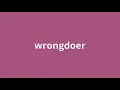 what is the meaning of wrongdoer