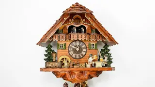 August Schwer Cuckoo Clock 8-Day Movement Chalet Style 40cm
