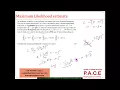 Parameter Estimation using Maximum Likelihood approach