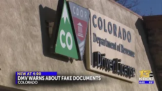 Colorado DMV warns of rise in fake IDs in registering cars