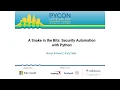 Moses Schwartz Andy Culler - A Snake in the Bits Security Automation with Python